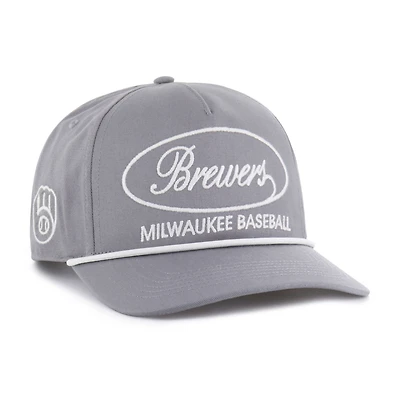 Casquette ajustable grise « 47 » pour homme des Milwaukee Brewers