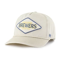 Men's '47 Khaki Milwaukee Brewers Cairn Hitch Adjustable Hat