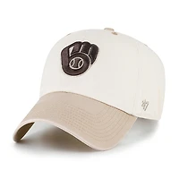 Casquette ajustable Milwaukee Brewers Neutral Terrain Clean Up pour homme, coloris naturel/beige, modèle 47