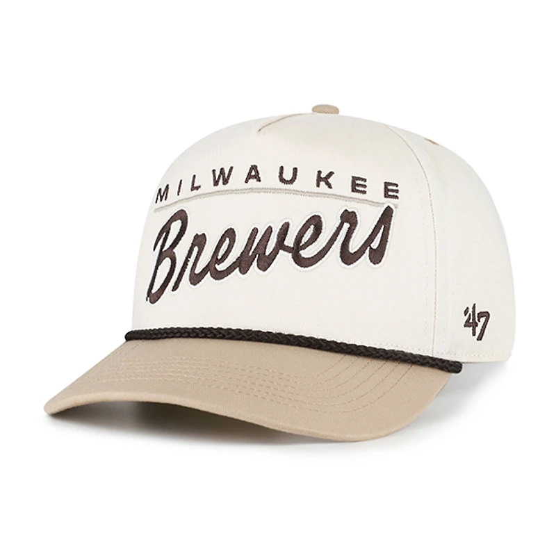 Men's '47  Natural/Tan Milwaukee Brewers Neutral Terrain Hitch Rope Adjustable Hat