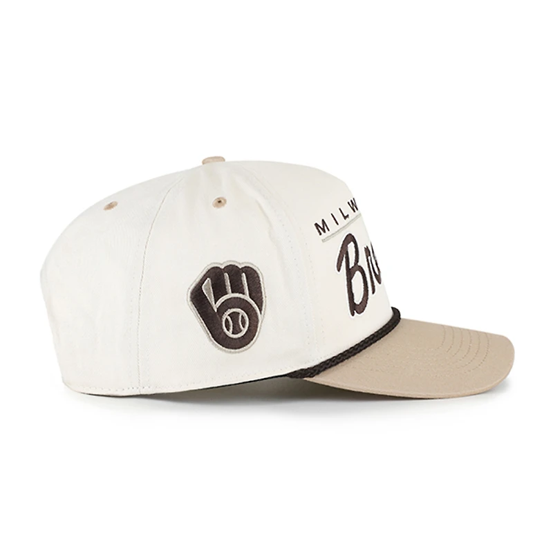 Men's '47  Natural/Tan Milwaukee Brewers Neutral Terrain Hitch Rope Adjustable Hat