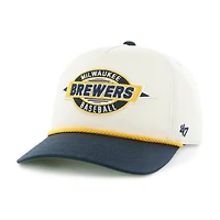 Men's '47  Natural Milwaukee Brewers Frame Out Hitch Adjustable Hat