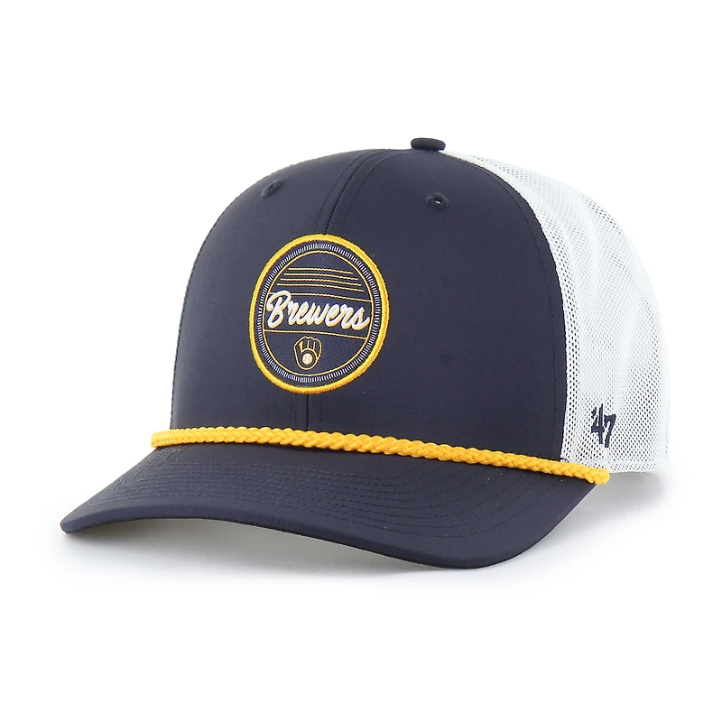 Men's '47 Navy/White Milwaukee Brewers Fairway Trucker Adjustable Hat