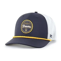 Men's '47 Navy/White Milwaukee Brewers Fairway Trucker Adjustable Hat
