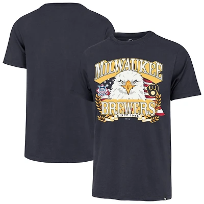 Men's '47  Navy Milwaukee Brewers Americana Eagle T-Shirt