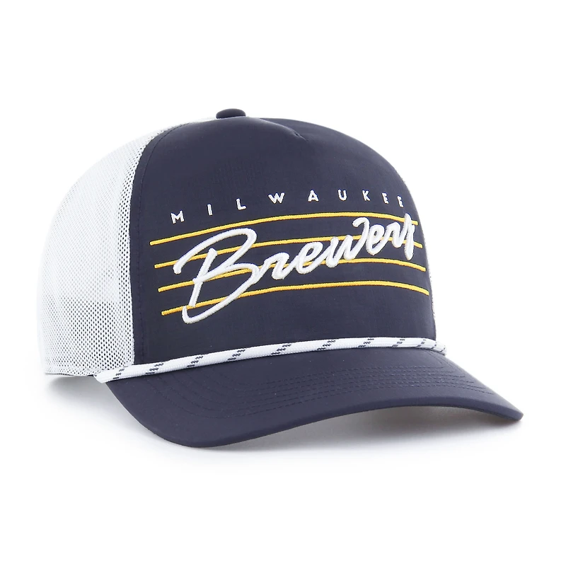 Casquette ajustable en maille Brrr Downburst des Milwaukee Brewers, bleu marine, modèle 1947, pour homme