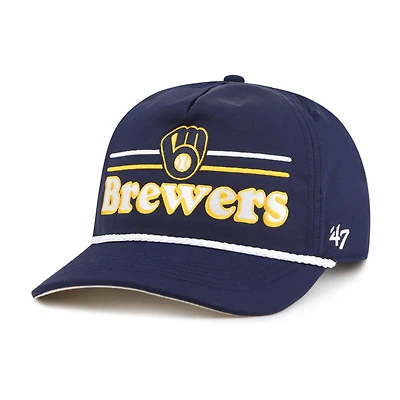 Men's '47 Navy Milwaukee Brewers Campscape Hitch Adjustable Hat