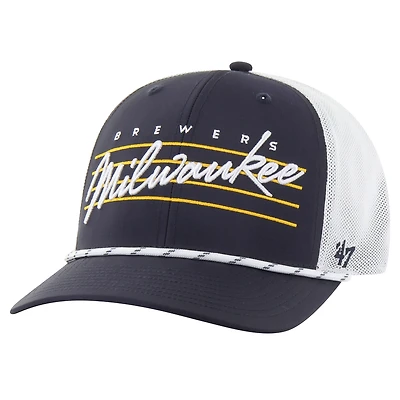Men's '47 Navy Milwaukee Brewers Downburst Trucker Adjustable Hat