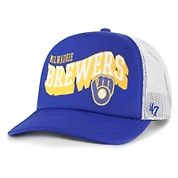 Men's '47 Royal Milwaukee Brewers Meander Foam Trucker Snapback Hat