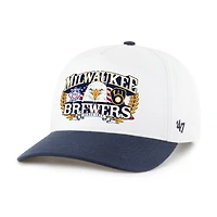 Men's '47 White/Navy Milwaukee Brewers Americana Eagle Hitch Adjustable Hat