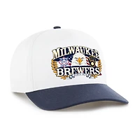 Men's '47 White/Navy Milwaukee Brewers Americana Eagle Hitch Adjustable Hat