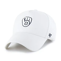 Casquette ajustable Foundational Pinch Offside blanche 47 des Milwaukee Brewers pour homme