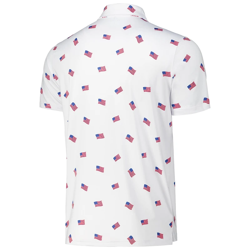 Men's Antigua White Milwaukee Brewers  Americana Polo