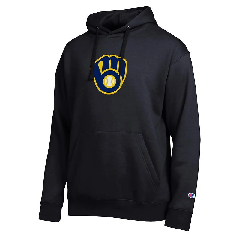 Men's Champion Black Milwaukee Brewers All Star Embroidered Logo Hoodie