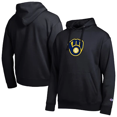 Sweat à capuche Champion noir pour homme avec logo brodé All Star des Milwaukee Brewers