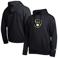 Sweat à capuche Champion noir pour homme avec logo brodé All Star des Milwaukee Brewers