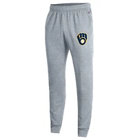 Men's Champion  Heather Gray Milwaukee Brewers Powerblend Joggers