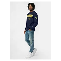 Men's Champion  Navy Milwaukee Brewers Reverse Weave Chenille Sweatshirt