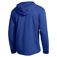Men's Champion  Royal Milwaukee Brewers Cooperstown Hooded Long-Sleeve T-Shirt