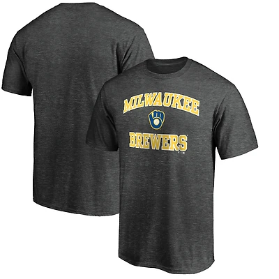 Men's  Charcoal Milwaukee Brewers Heart & Soul T-Shirt