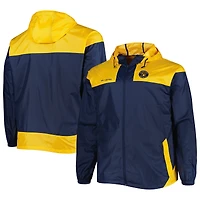 Coupe-vent zippé intégral Columbia Navy Milwaukee Brewers Flash Forward Challenger Omni-Shade pour homme