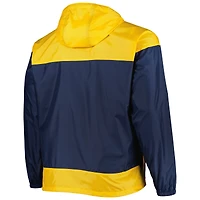Coupe-vent zippé intégral Columbia Navy Milwaukee Brewers Flash Forward Challenger Omni-Shade pour homme