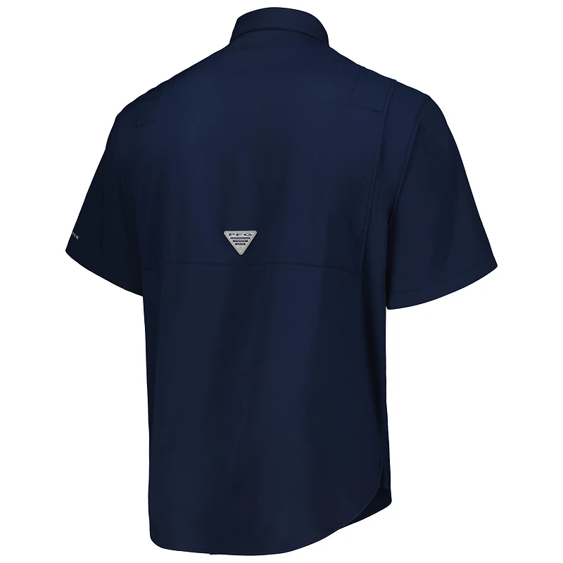 Chemise boutonnée Columbia Navy Milwaukee Brewers Tamiami Omni-Shade pour hommes