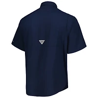 Chemise boutonnée Columbia Navy Milwaukee Brewers Tamiami Omni-Shade pour hommes