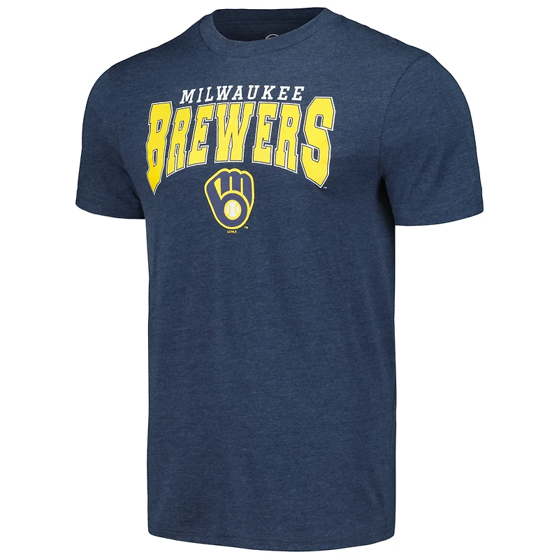 Ensemble de nuit pour homme Concepts Sport Anthracite/Bleu marine Milwaukee Brewers avec haut et pantalon Meter