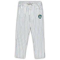 Men's Concepts Sport White/Royal Milwaukee Brewers Big & Tall Pinstripe Sleep Set