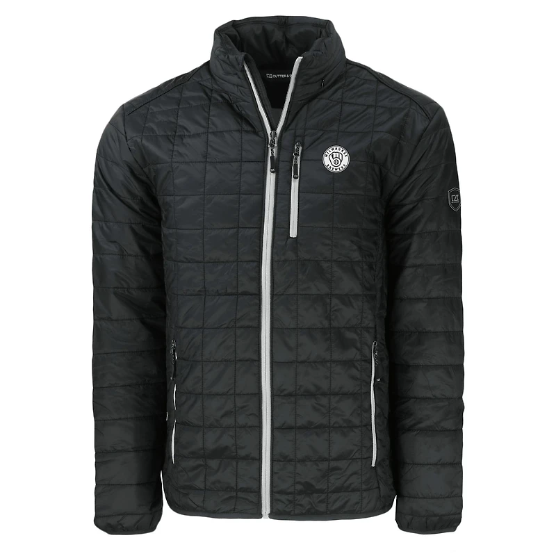 Veste matelassée isolante PrimaLoft Rainier Eco noire pour homme Cutter & Buck des Milwaukee Brewers, grande taille
