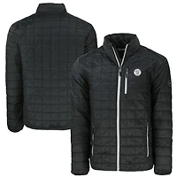 Veste matelassée isolante PrimaLoft Rainier Eco noire pour homme Cutter & Buck des Milwaukee Brewers, grande taille
