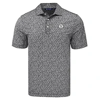 Men's Cutter & Buck Black Milwaukee Brewers Pike Eco Flora Print Recycled Polo