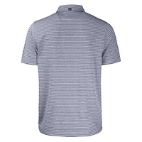 Polo extensible recyclé à rayures et chiné Forge Eco pour homme, bleu marine chiné, motif étoiles Milwaukee Brewers, grandes tailles