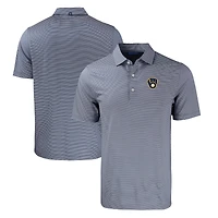 Men's Cutter & Buck Navy/White Milwaukee Brewers Forge Eco Double Stripe Stretch Recycled Polo