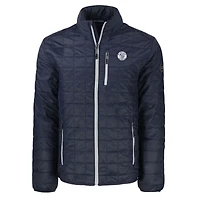 Doudoune zippée intégrale Cutter & Buck Navy Milwaukee Brewers Rainier Eco pour homme