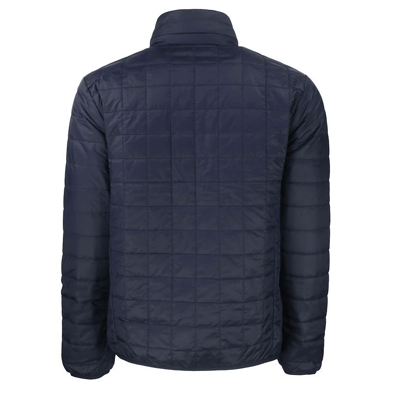 Doudoune zippée intégrale Cutter & Buck Navy Milwaukee Brewers Rainier Eco pour homme