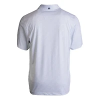 Men's Cutter & Buck White Milwaukee Brewers Pike Eco Pebble Print Stretch Recycled Polo
