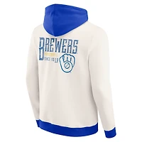 Sweat à capuche zippé en polaire crème pour homme Darius Rucker Collection by Fanatics des Milwaukee Brewers