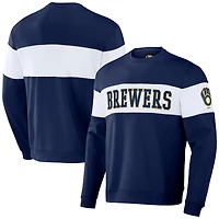 Collection Darius Rucker pour hommes par Fanatics Sweat-shirt à rayures bleu marine des Milwaukee Brewers