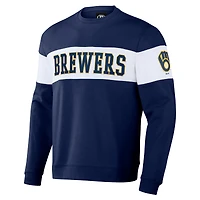 Collection Darius Rucker pour hommes par Fanatics Sweat-shirt à rayures bleu marine des Milwaukee Brewers