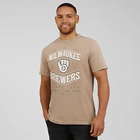 T-shirt pour homme Darius Rucker Collection by Fanatics, couleur beige délavé des Milwaukee Brewers