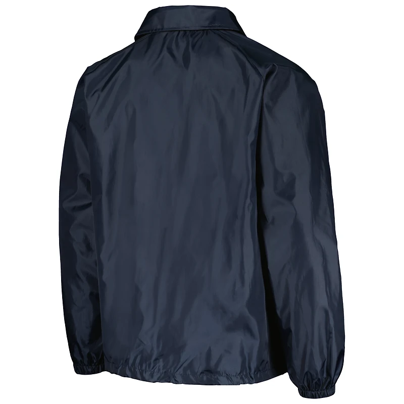 Veste coupe-vent raglan à bouton-pression pour hommes Dunbrooke Navy Milwaukee Brewers Coach's