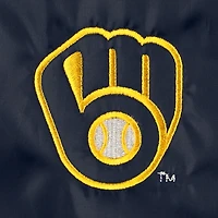 Men's Dunbrooke  Navy Milwaukee Brewers Coach's Raglan Full-Snap Windbreaker Jacket
