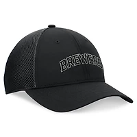 Men's Fanatics Black Milwaukee Brewers Spacer Mesh Flex Hat