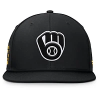 Casquette à pression noire pour hommes Fanatics Milwaukee Brewers Walk-Off Bullpen