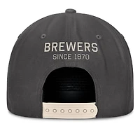 Casquette ajustable Fanatics pour homme, charbon de bois, Milwaukee Brewers