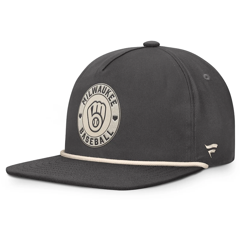 Men's Fanatics Charcoal Milwaukee Brewers Closer Adjustable Hat