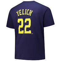 Men's Fanatics Christian Yelich Navy Milwaukee Brewers Big & Tall Name Number T-Shirt