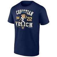 T-shirt fanatiques pour hommes Christian Yelich Navy Milwaukee Brewers Hometown Caricature